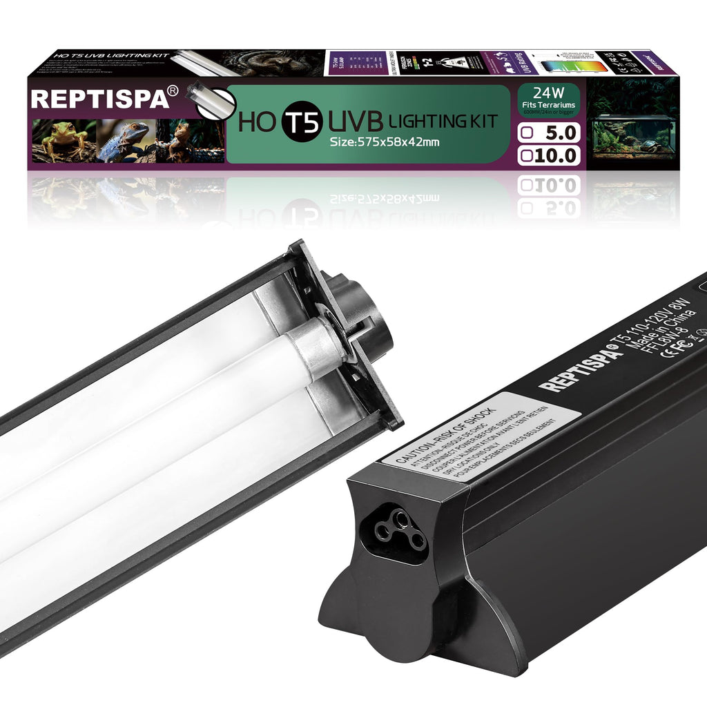 24W T5 HO UVB Reptile Light Fixture with Fluorescent Bulbs P40994