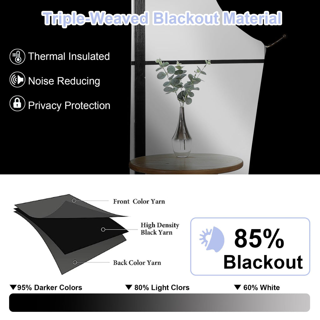 Sage Green Blackout Curtains, 72 Inch, 2 Panels Set O726855