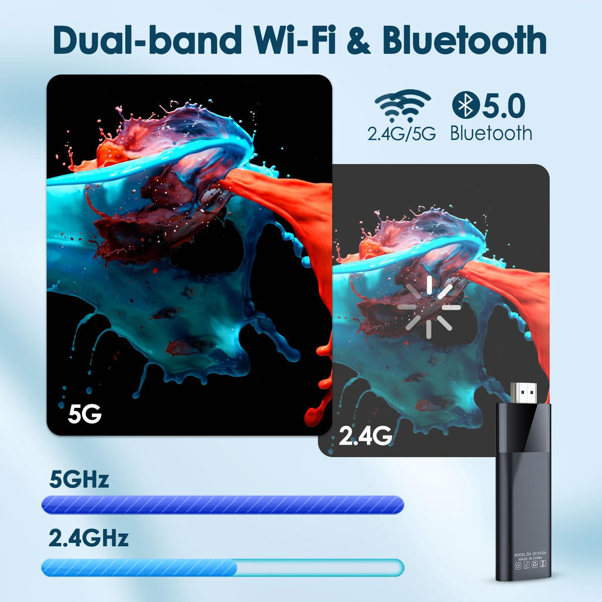Android TV Stick 4K 2GB RAM 16GB ROM H313 CPU Wi-Fi Bluetooth 5.0 HDR10 Voice Remote Control W633927