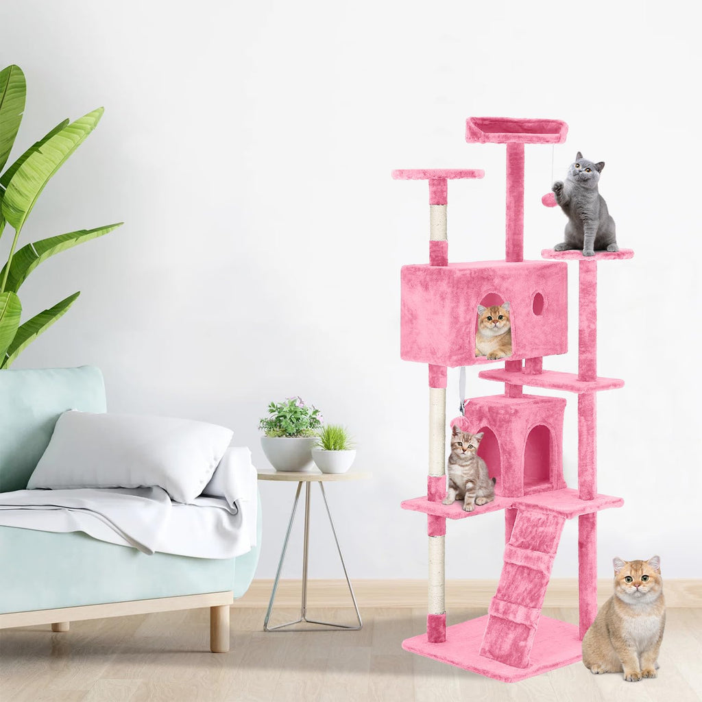 70in Cat Tree Tower with Scratching Post I31294