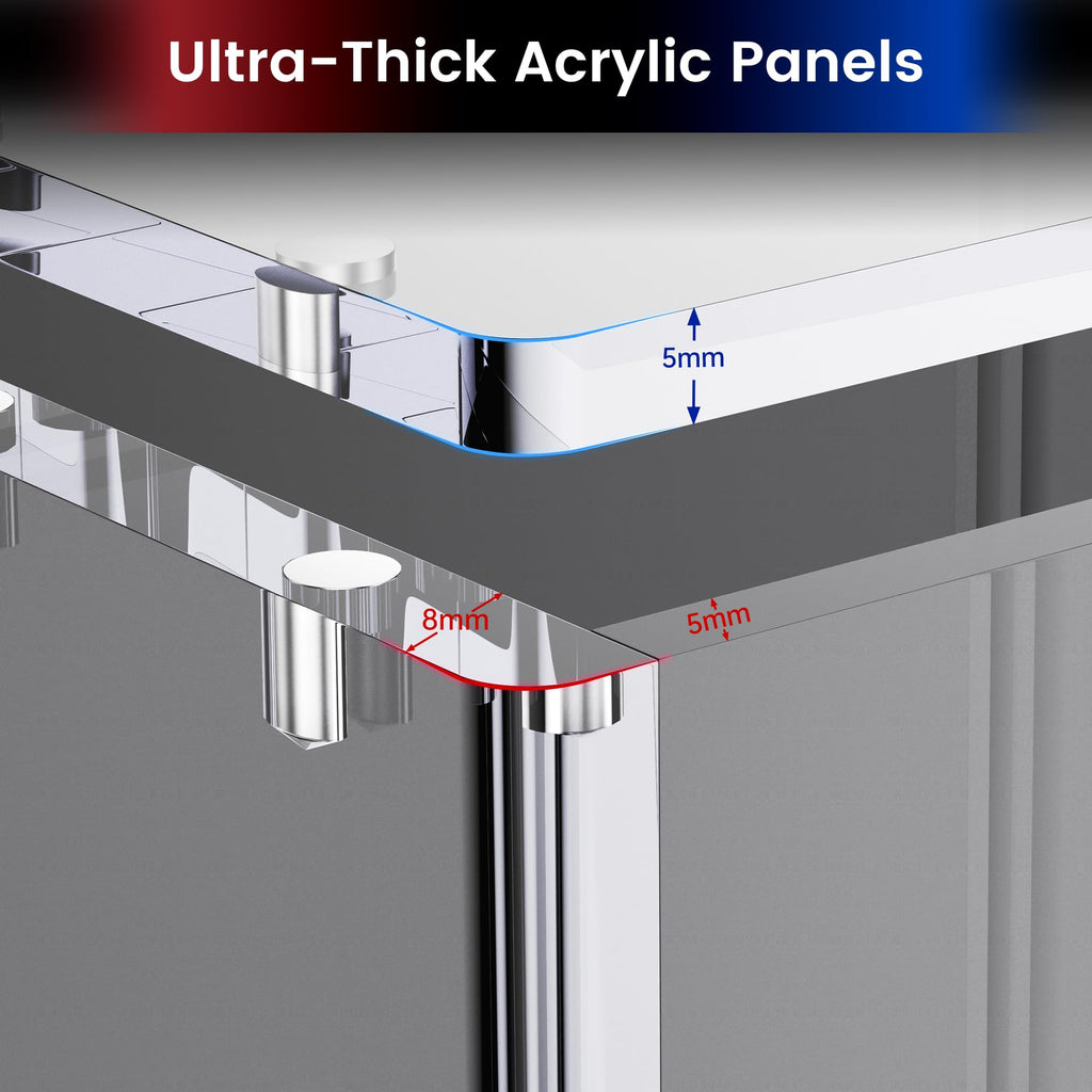 Clear Acrylic Display Boxes 3-Pack with Magnetic Lids J171