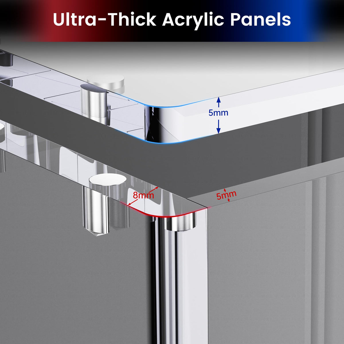 Clear Acrylic Display Boxes 3-Pack with Magnetic Lids J171