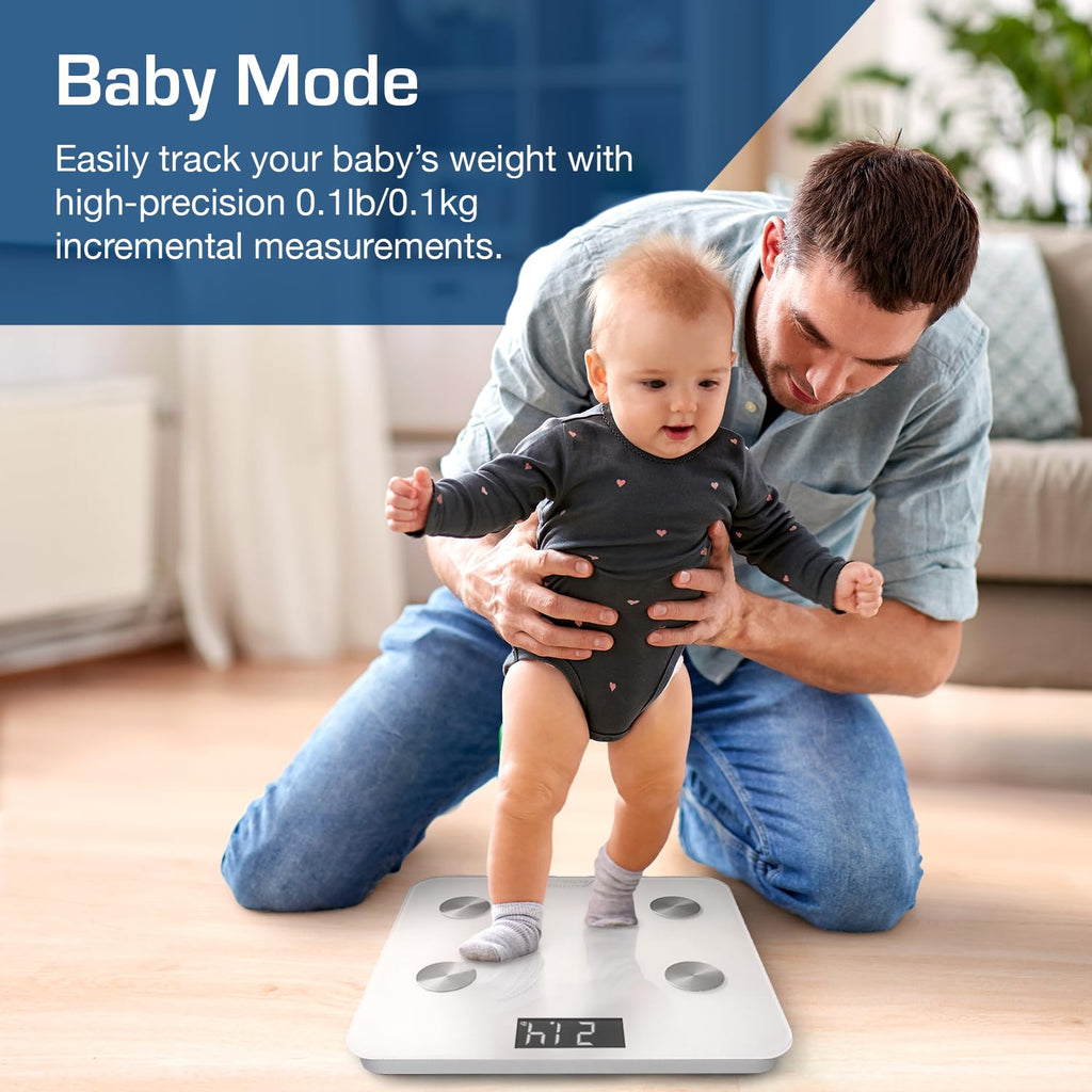 White Digital Bathroom Bluetooth Scale I495575