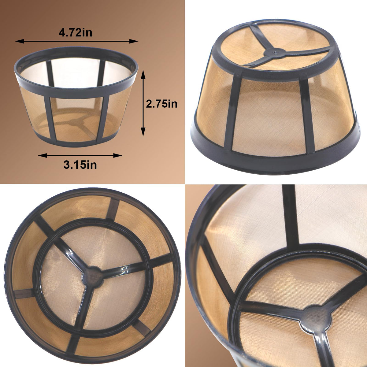 2 Pack Reusable Coffee Filter J874