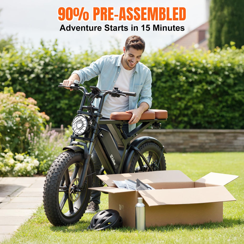 Electric Bike 48V 15 Ah Battery 2000W Peak Motor T5463