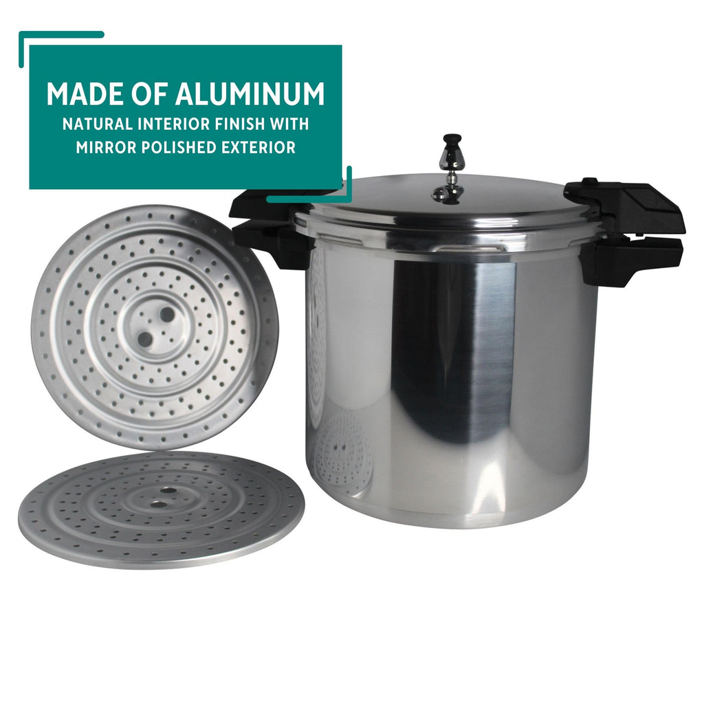 22 Qt Aluminum Pressure Canner with 3 Regulators J945