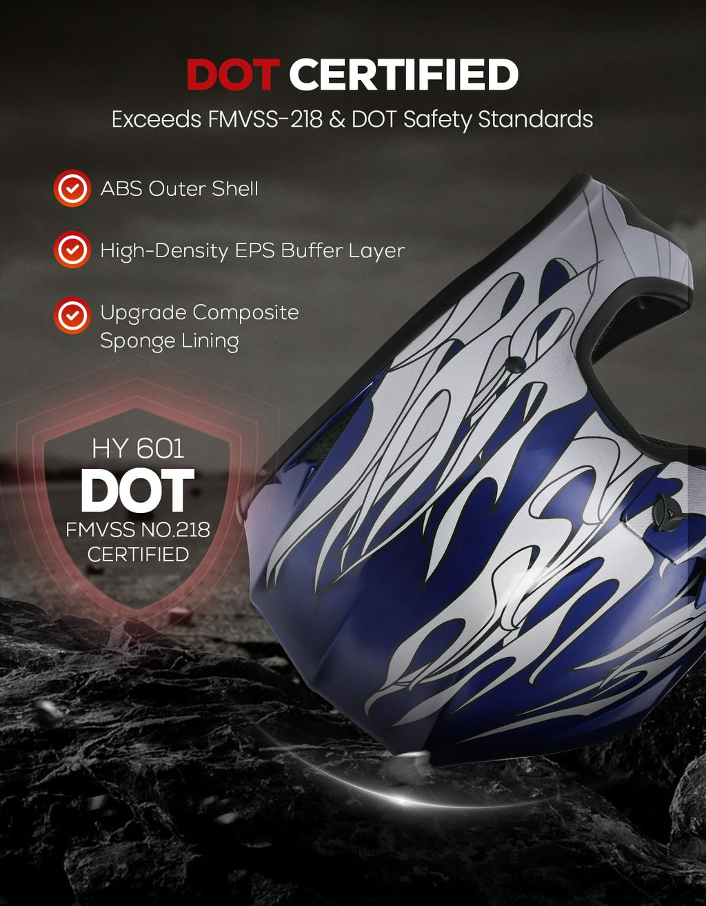Youth DOT Approved Full Face Motocross Helmet I527