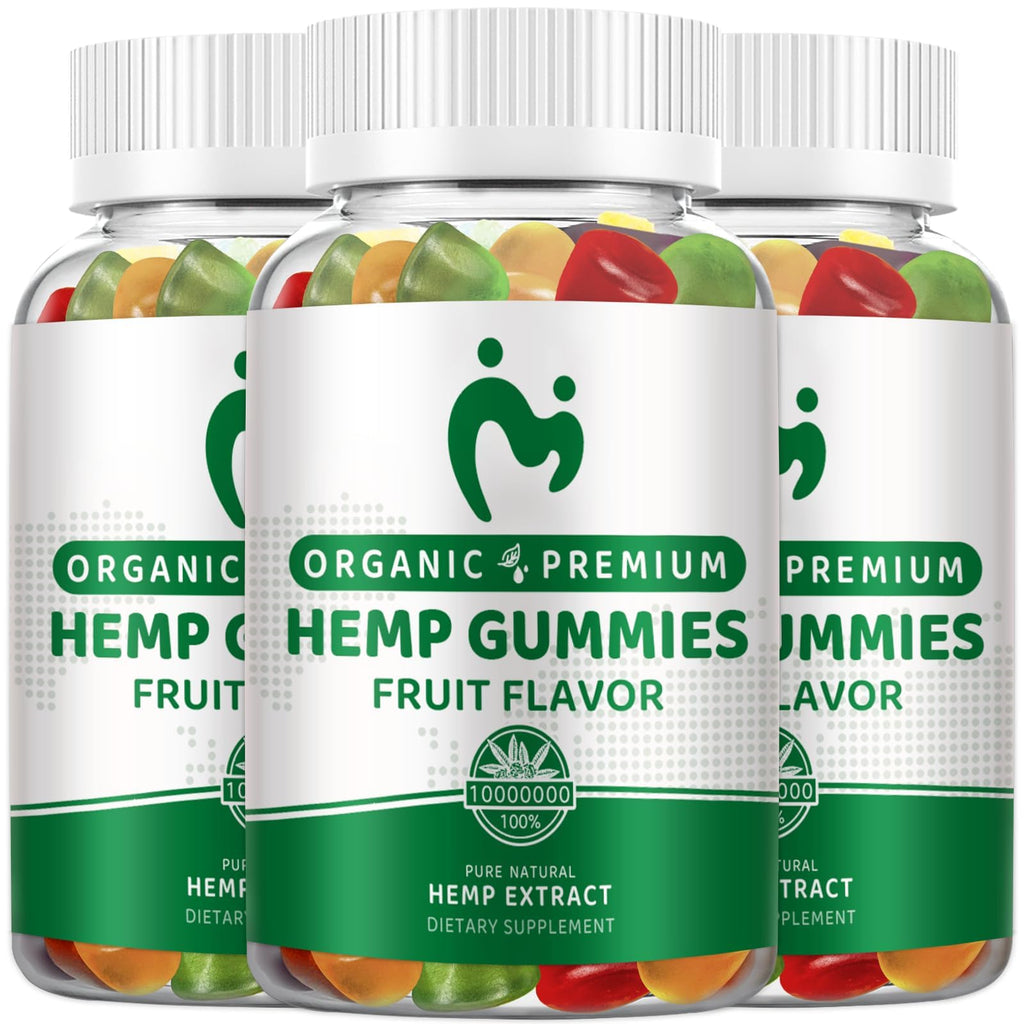 Hemp Gummies Extra Strength Vegan Low Sugar 3 Pack X9504
