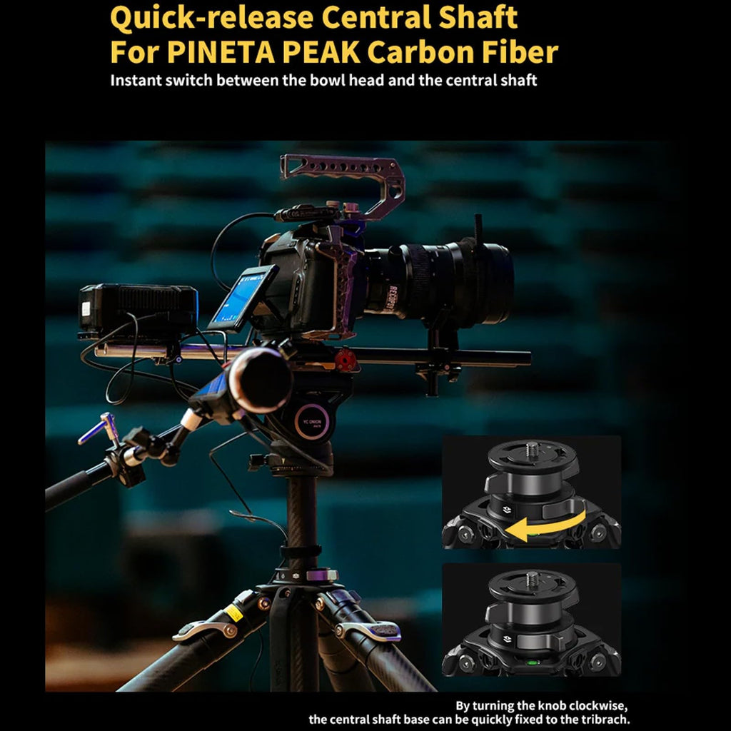 Carbon Fiber Tripod with 75mm Bowl Head and Fluid Head P14293