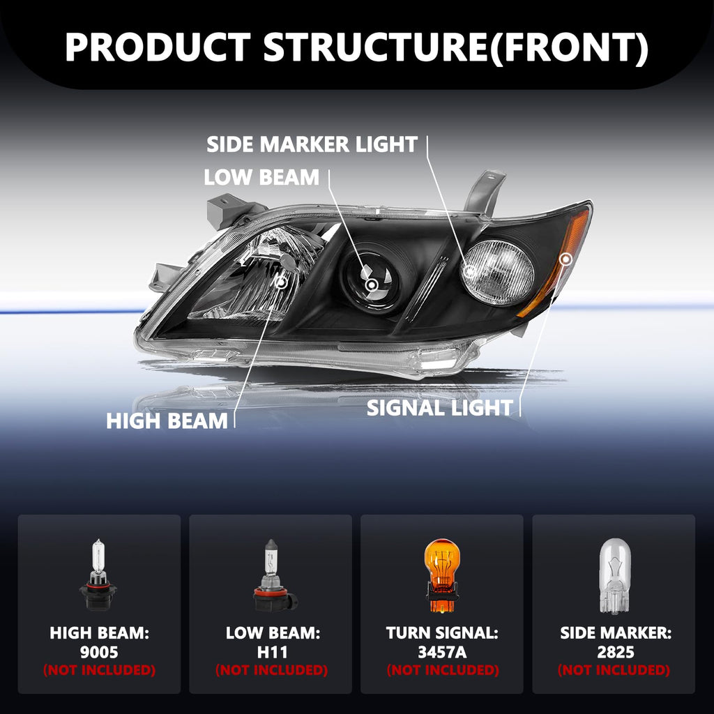 Black Headlight Assembly V821