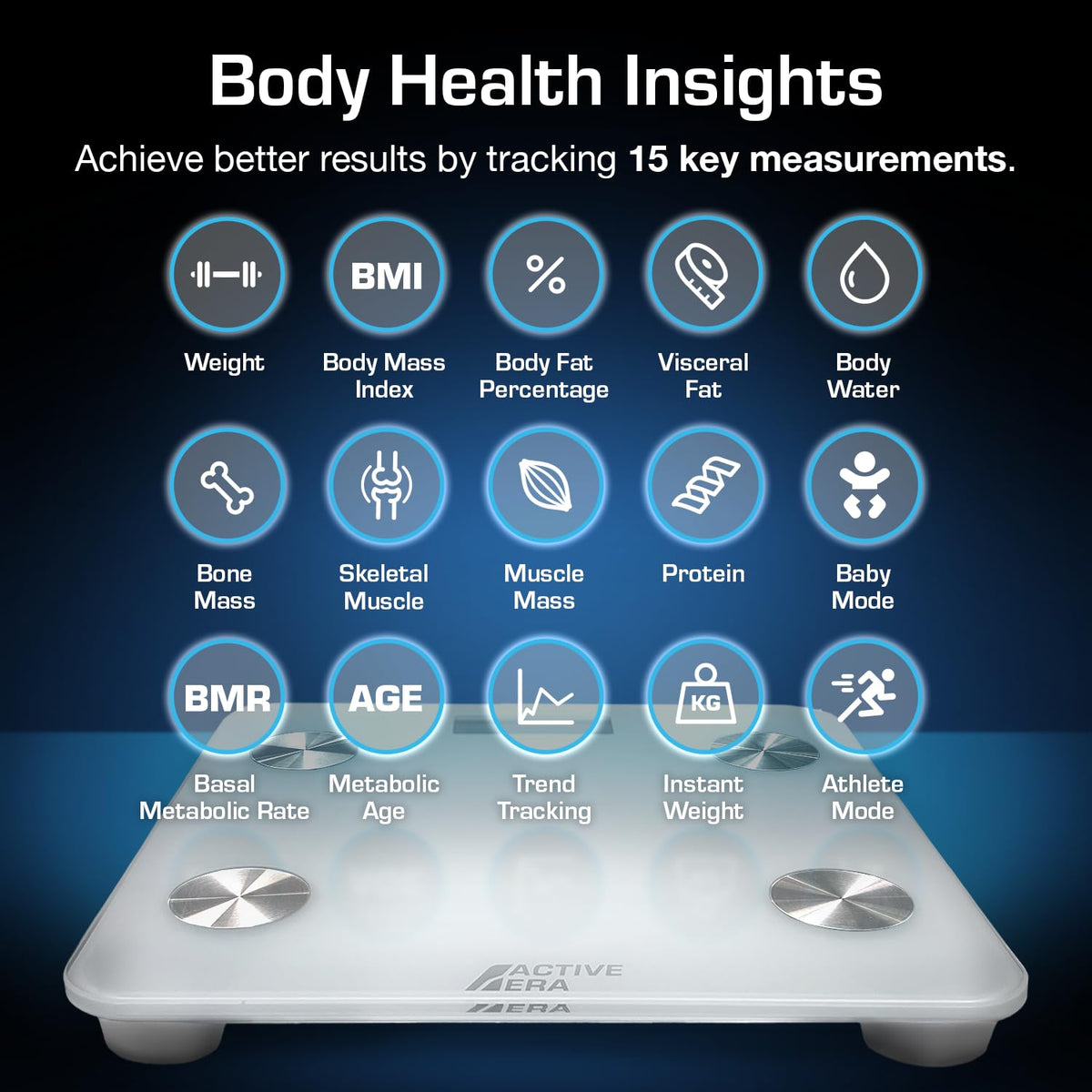 White Digital Bathroom Bluetooth Scale I495575