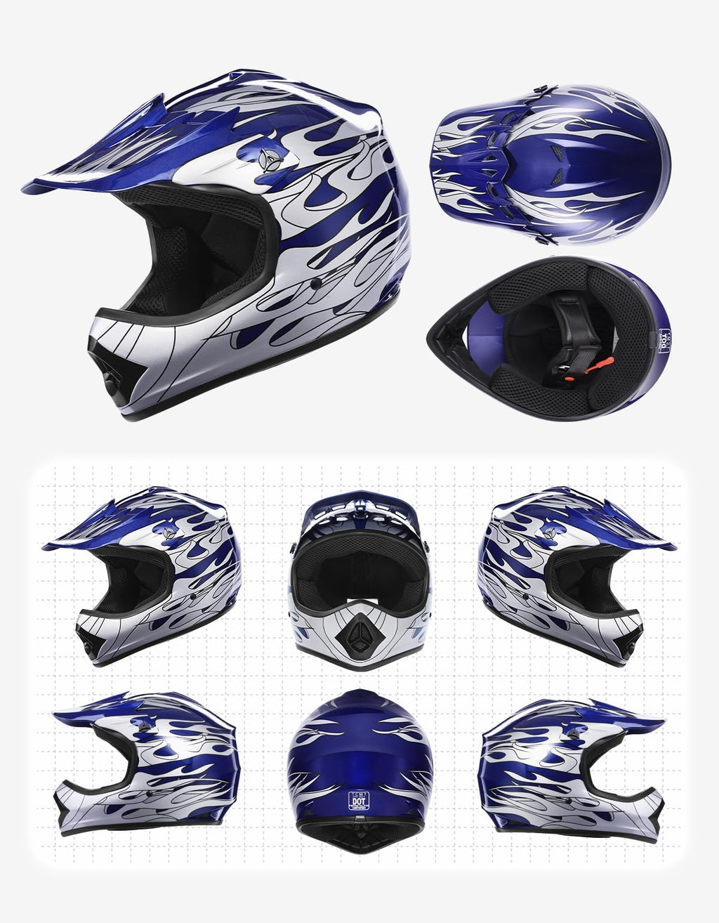 Youth DOT Approved Full Face Motocross Helmet I527