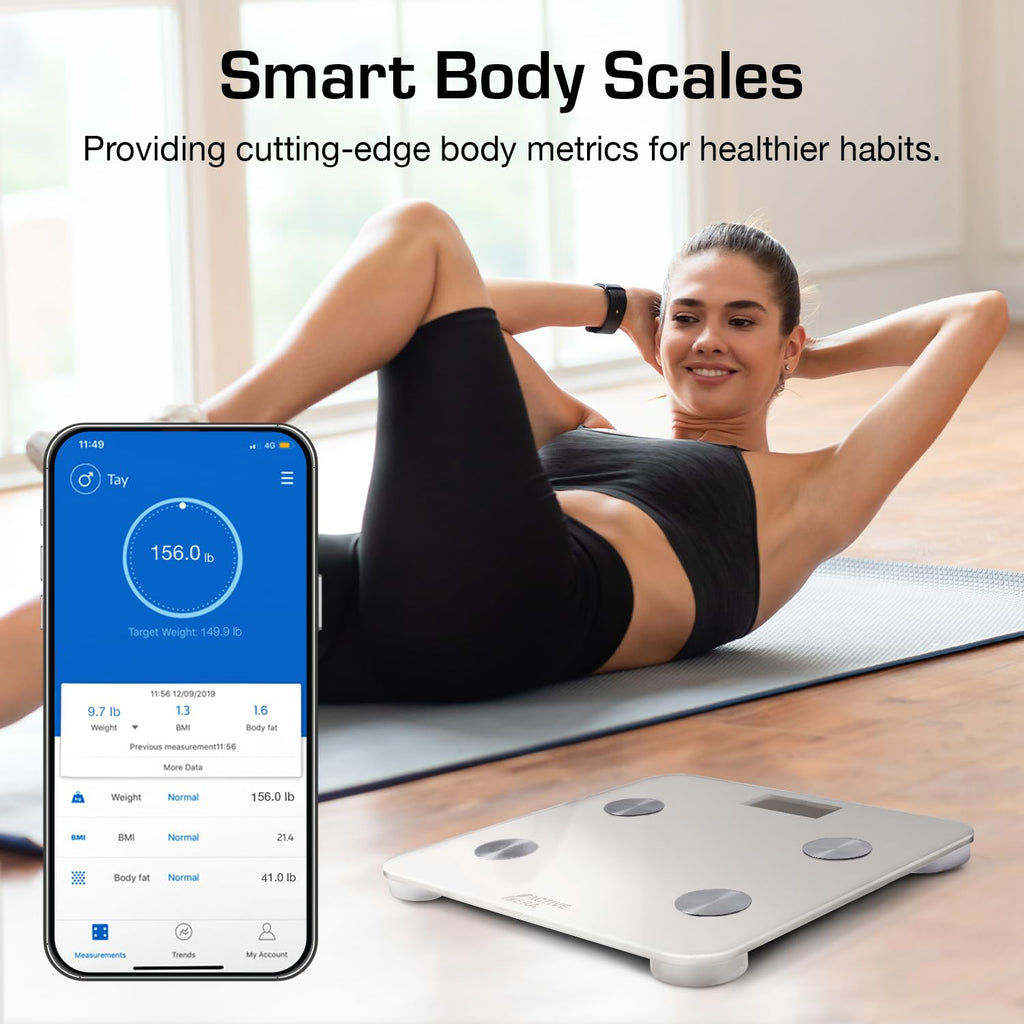 White Digital Bathroom Bluetooth Scale I495575