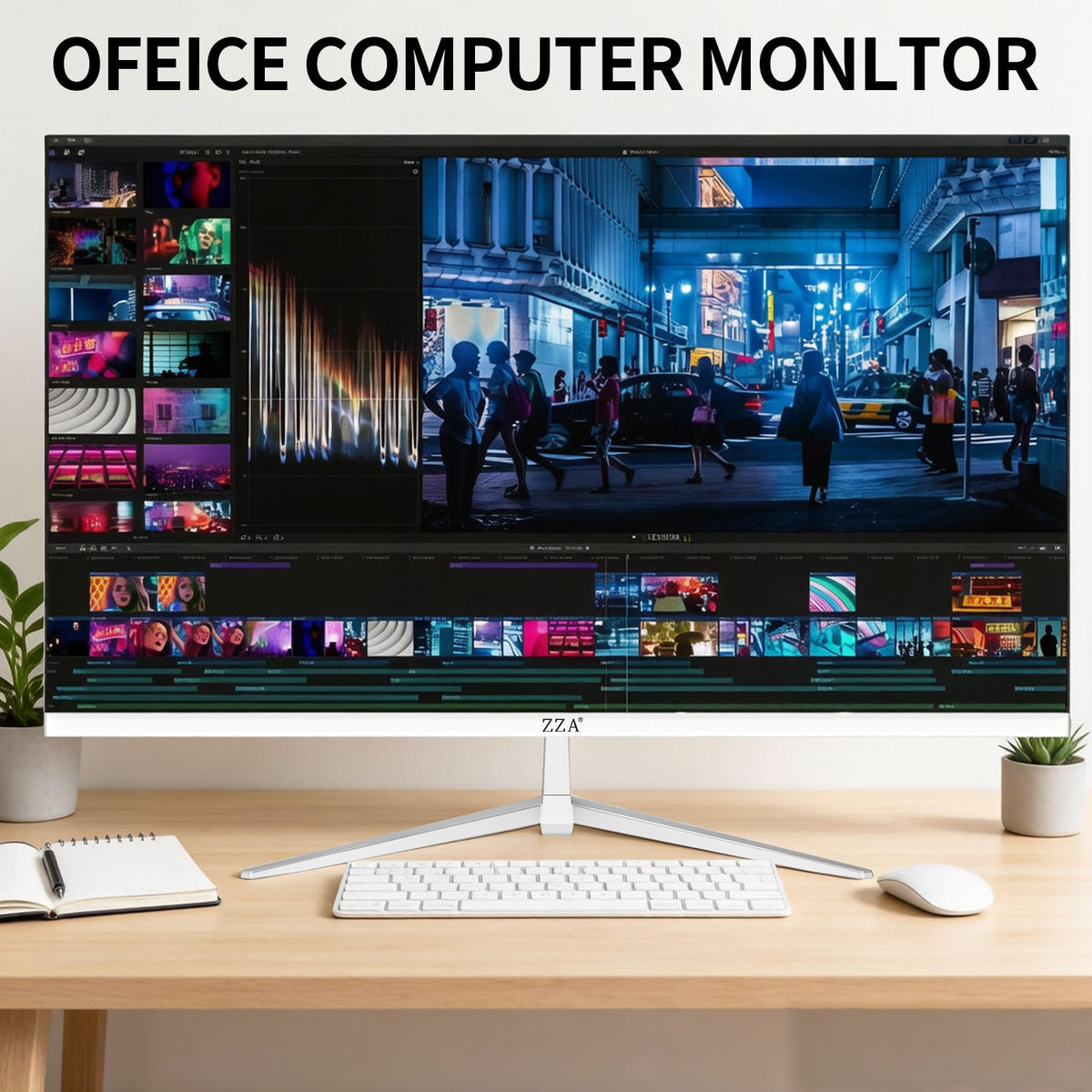 32 Inch Flat Computer Monitor 60Hz FHD 1080p VA White Q34633