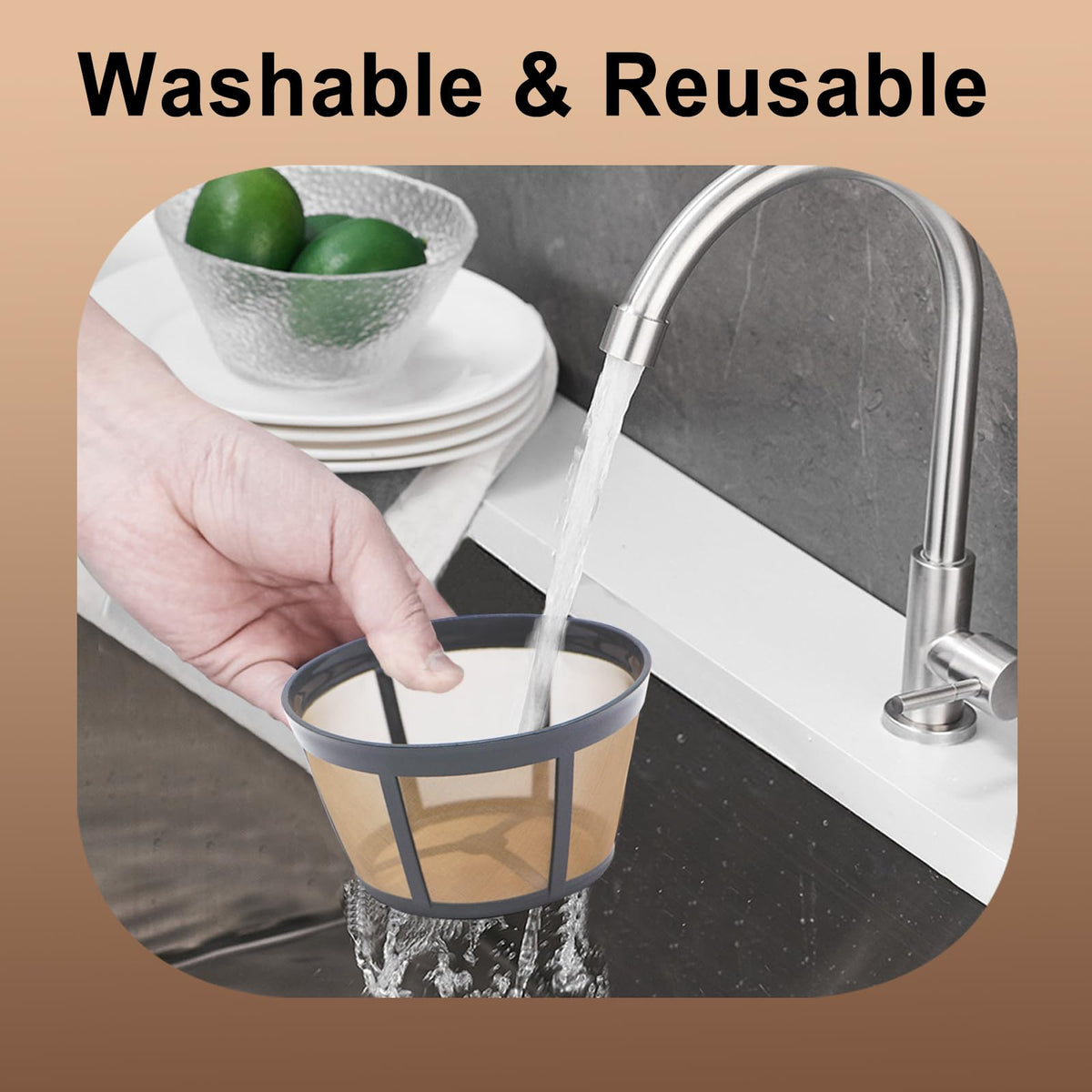 2 Pack Reusable Coffee Filter J874