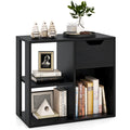 3 Cube Black Bookcase with Drawer U860562