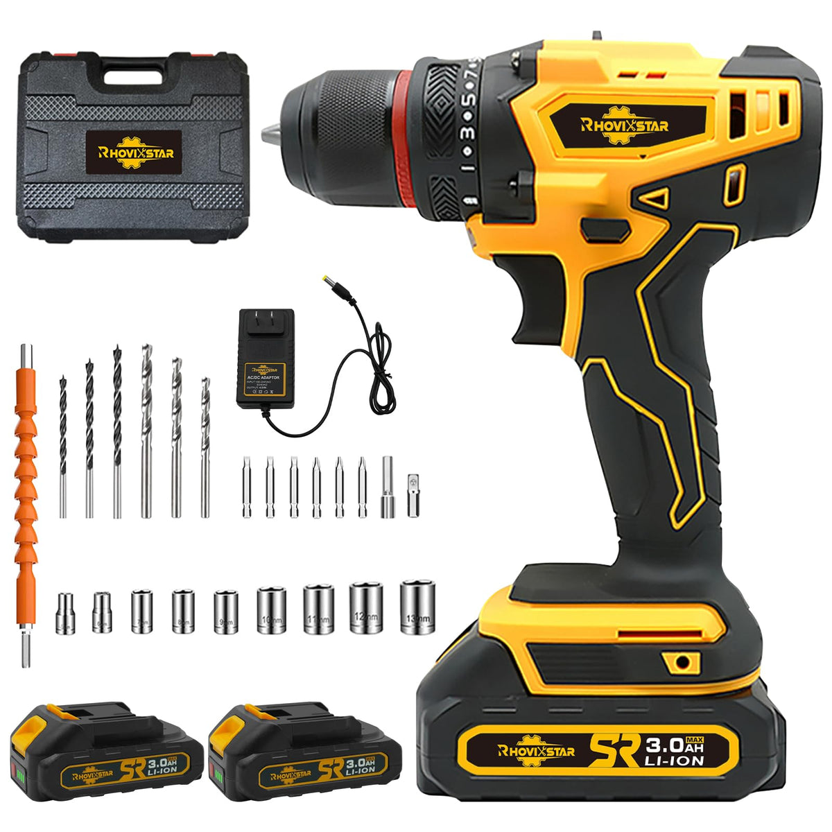 Cordless 20V Power Drill 3/8-Inch Keyless Chuck I77439
