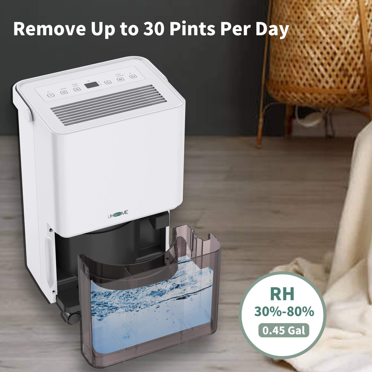 30 Pint Dehumidifier with Activated Carbon Filter A48285