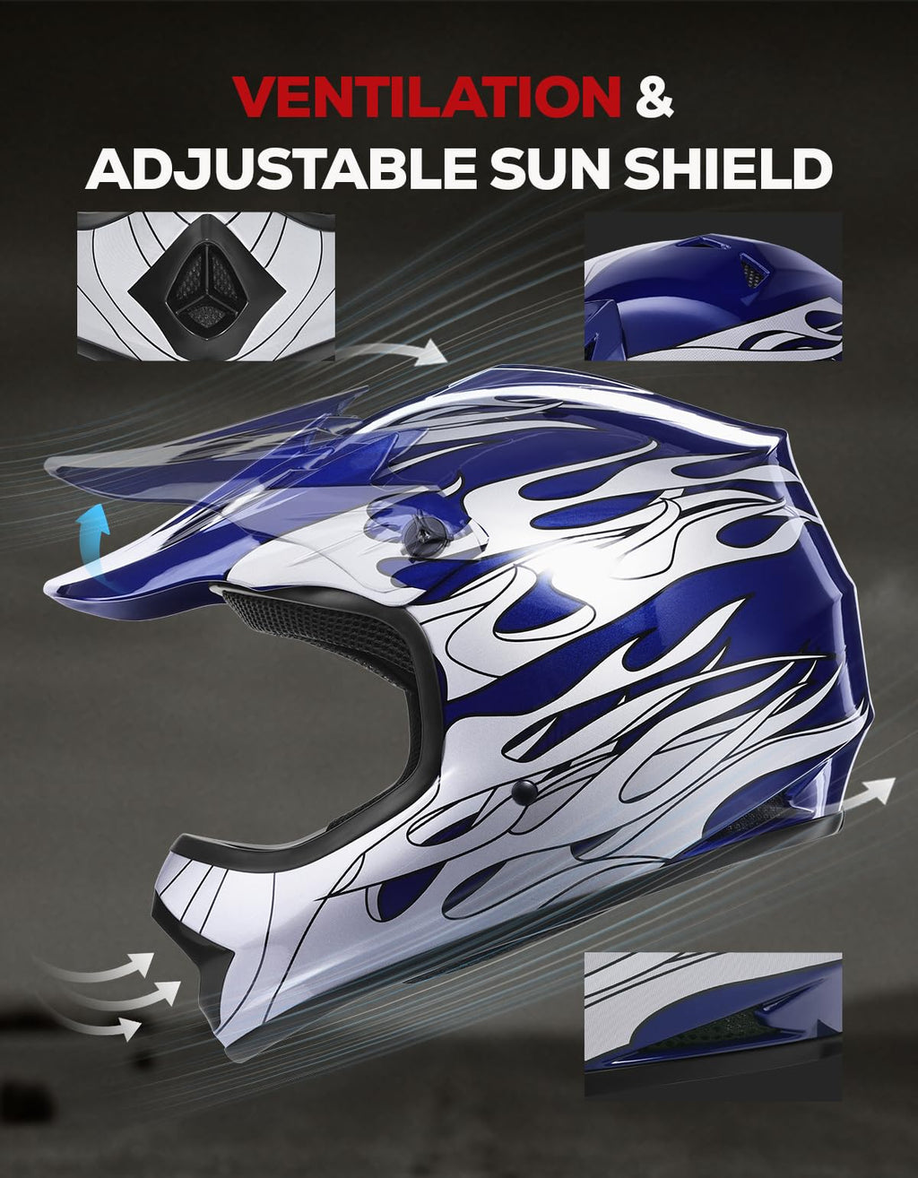 Youth DOT Approved Full Face Motocross Helmet I527