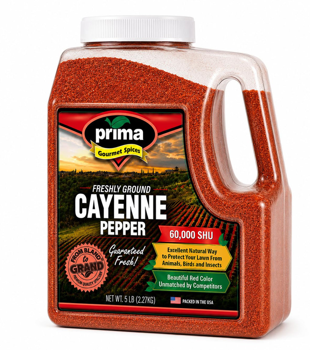 Cayenne Pepper Powder 5 LBS Bulk Kitchen Jug 60,000 SHU Extra Hot All Natural Gluten Free Red Ground Pepper B64490