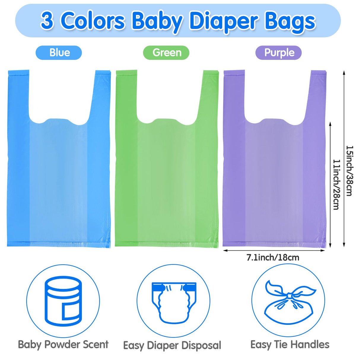 1800 Pcs Disposable Diaper Bags P851