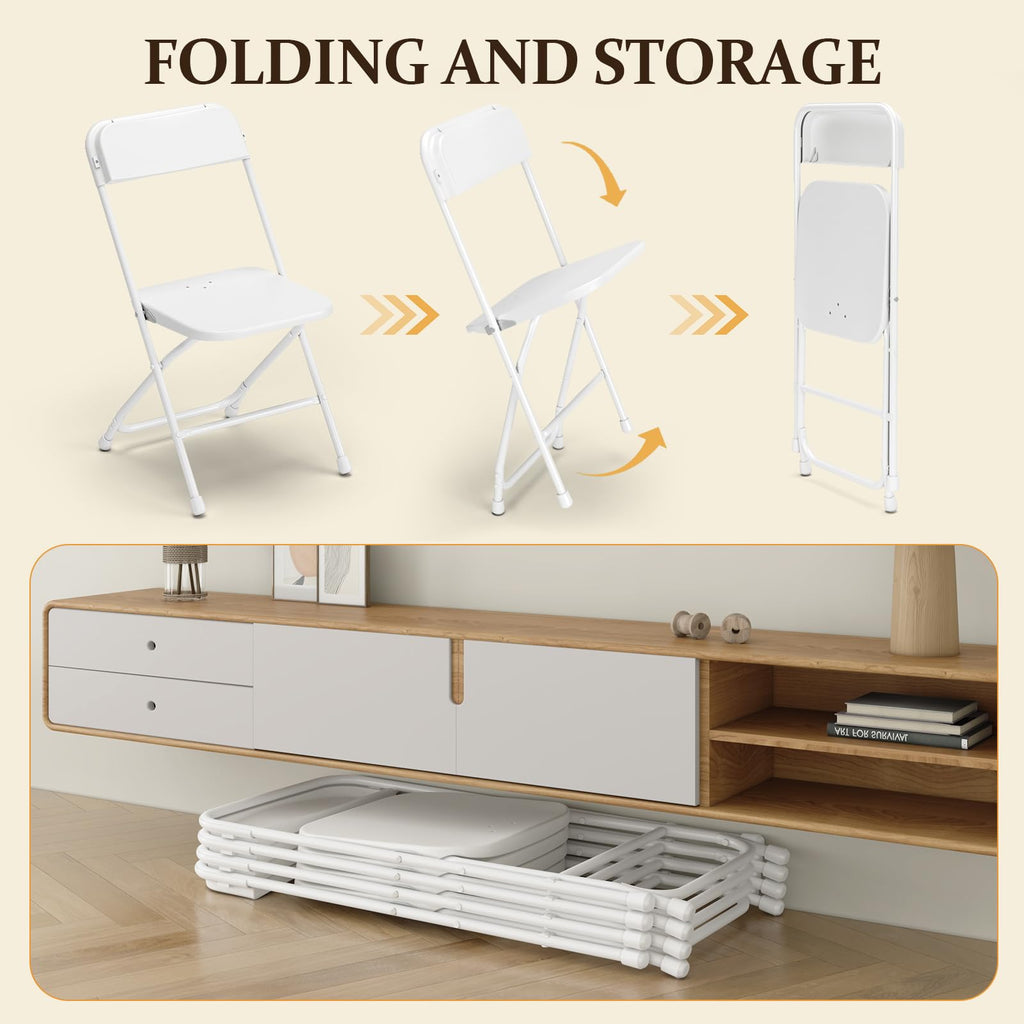 10 Pack Folding Chairs with Steel Frame Q129477