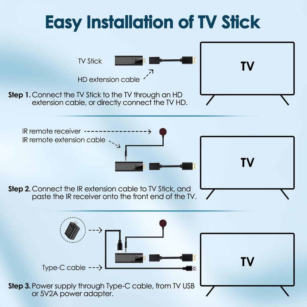 Android TV Stick 4K 2GB RAM 16GB ROM H313 CPU Wi-Fi Bluetooth 5.0 HDR10 Voice Remote Control W633927