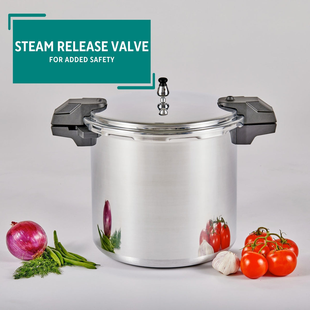 22 Qt Aluminum Pressure Canner with 3 Regulators J945