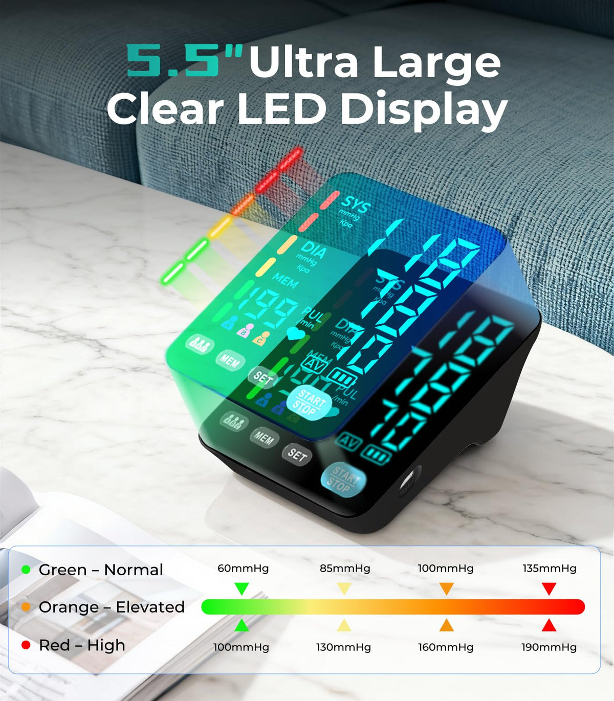 Automatic Upper Arm Blood Pressure Monitor, Black J19636