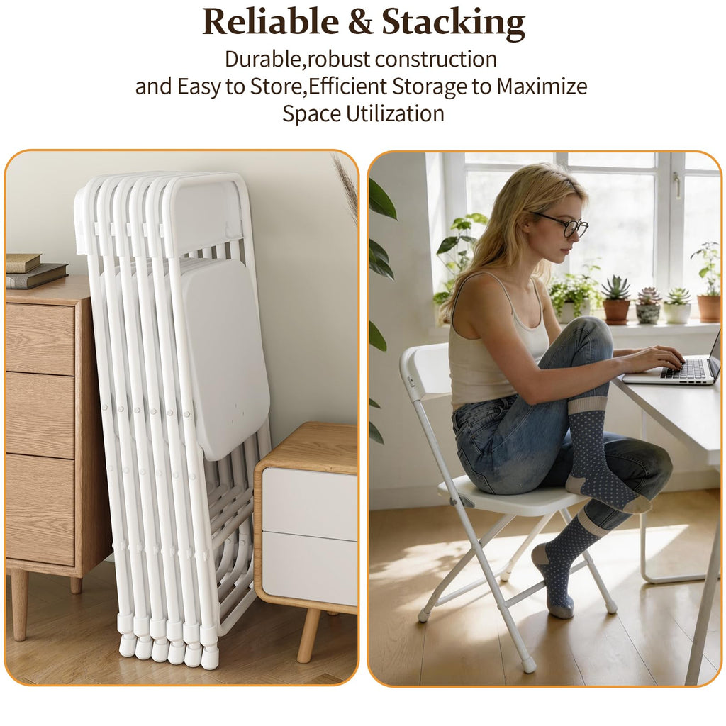 10 Pack Folding Chairs with Steel Frame Q129477