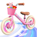 Toddler Balance Bike with Fender, Adjustable Seat/Handlebar, Flat-Free LED Tires X866277