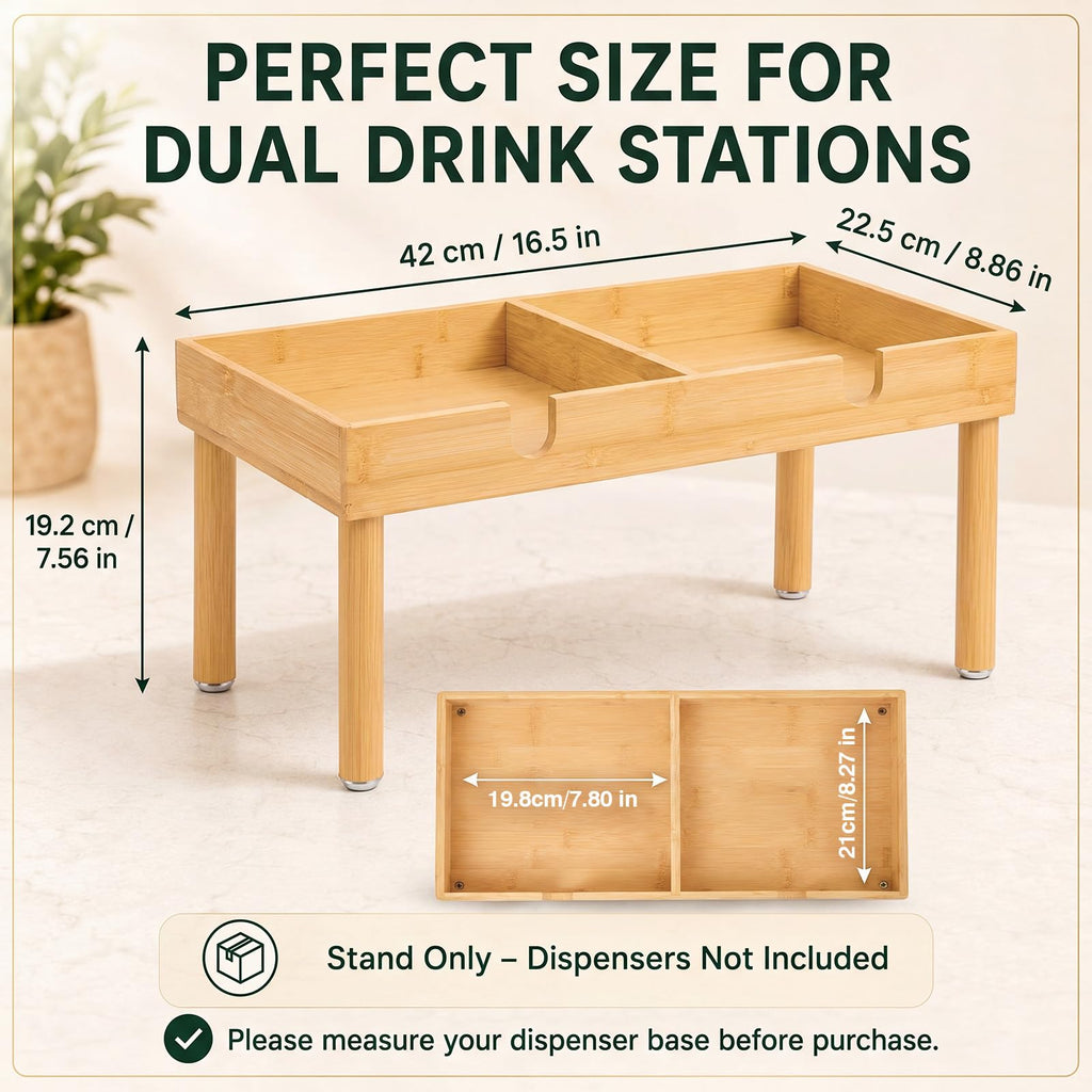 Bamboo Drink Dispenser Stand Q60504