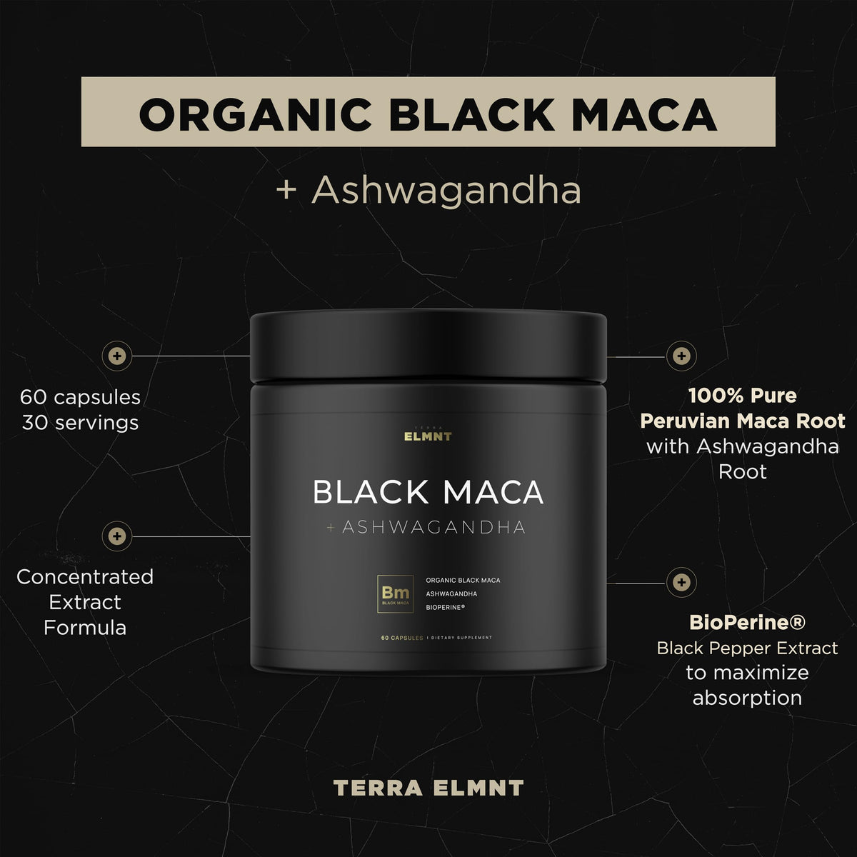 Organic Black Maca Root with Ashwagandha R57547