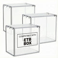 Clear Acrylic Display Boxes 3-Pack with Magnetic Lids J171