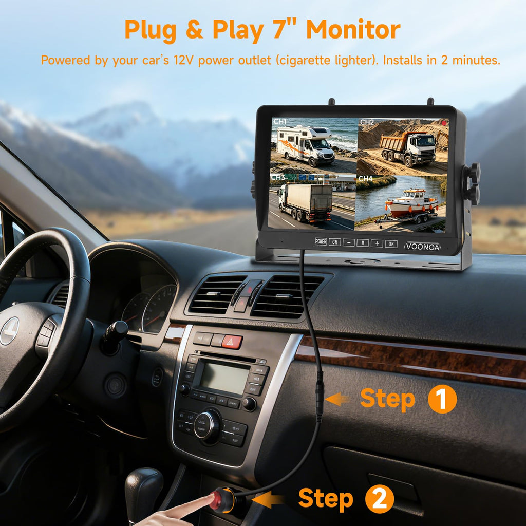 1080P Wireless RV Camera System with 7 Inch HD Monitor P897120