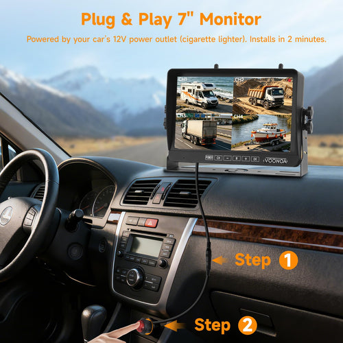 1080P Wireless RV Camera System with 7 Inch HD Monitor P897120