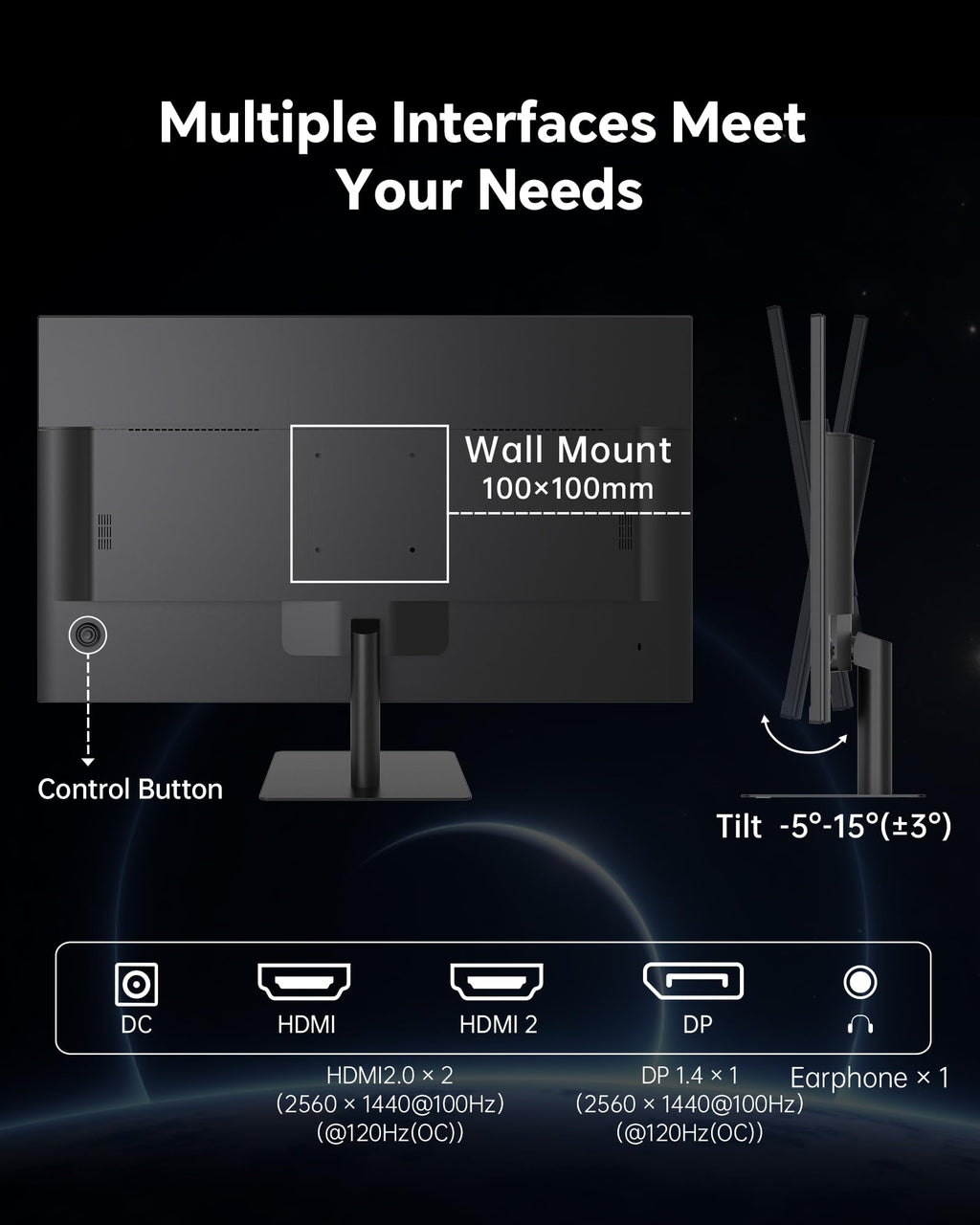 32 Inch 2K IPS 1440p Monitor with HDR10 D373092