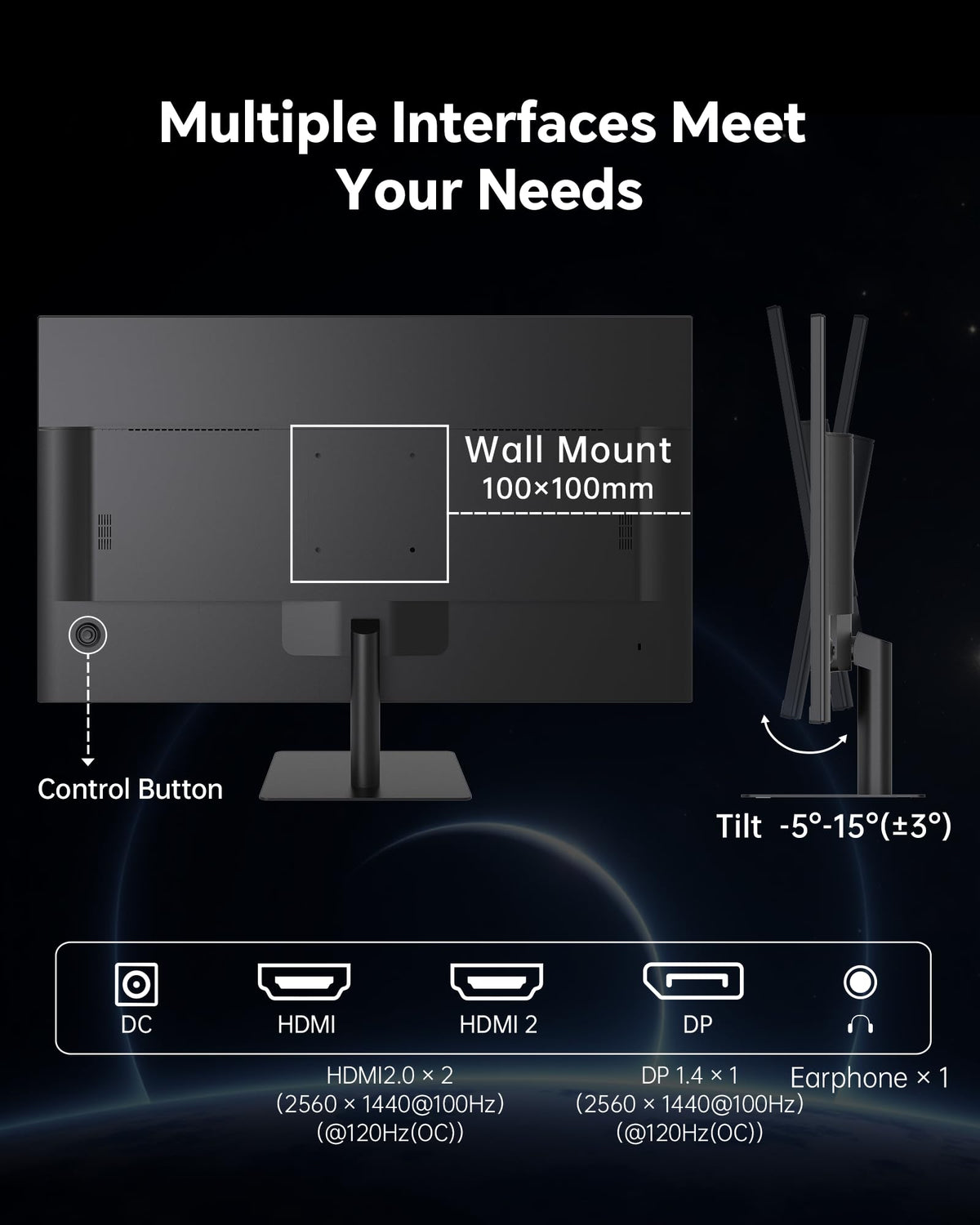 32 Inch 2K IPS 1440p Monitor with HDR10 D373092