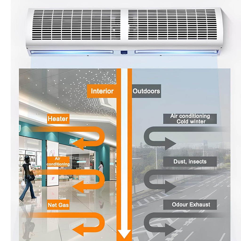 Outdoor Air Curtain Machine with Large Air Volume, 2 Speed and Wind Direction Adjustable B888