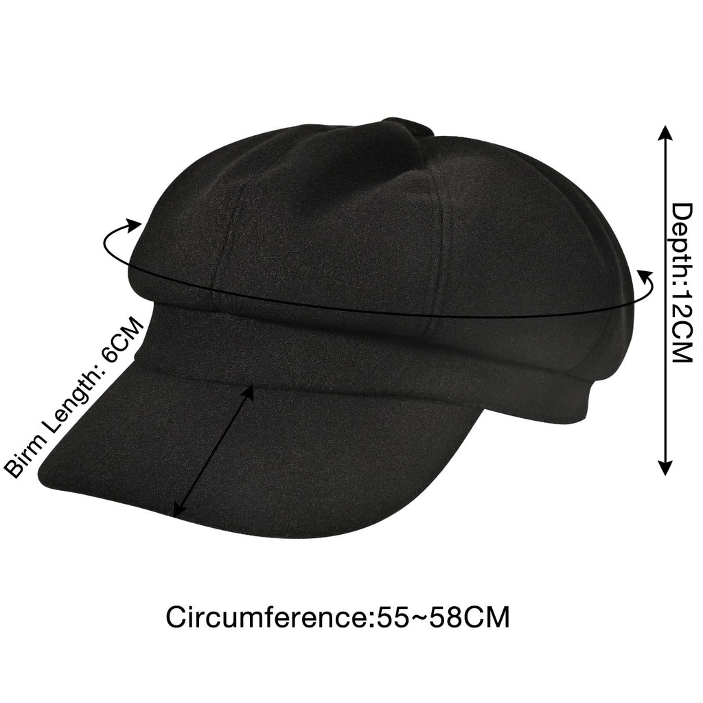 Wool Blend Newsboy Cap M971