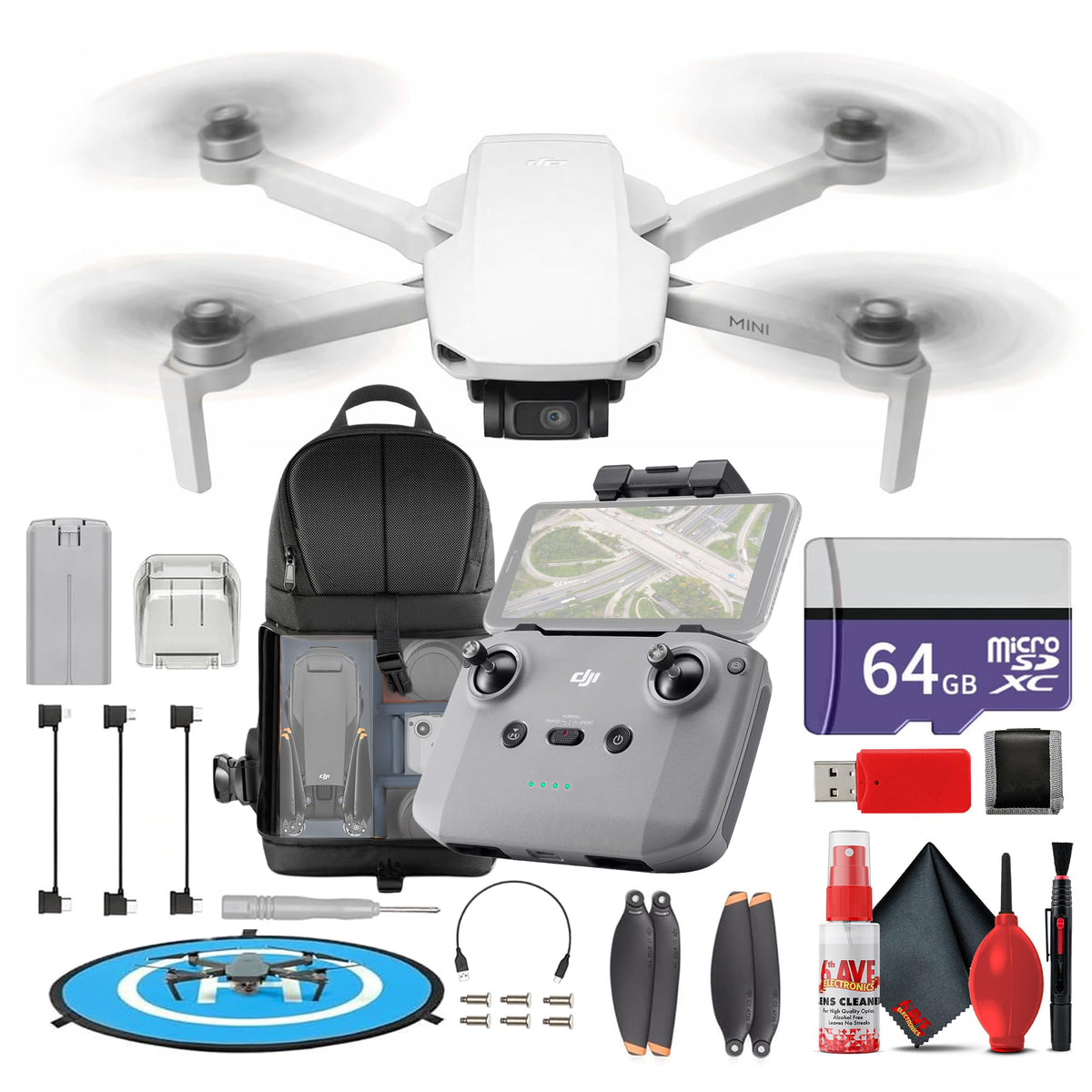 Lightweight UHD Drone with 12MP Camera, 3-Axis Gimbal, 64GB Card X1863