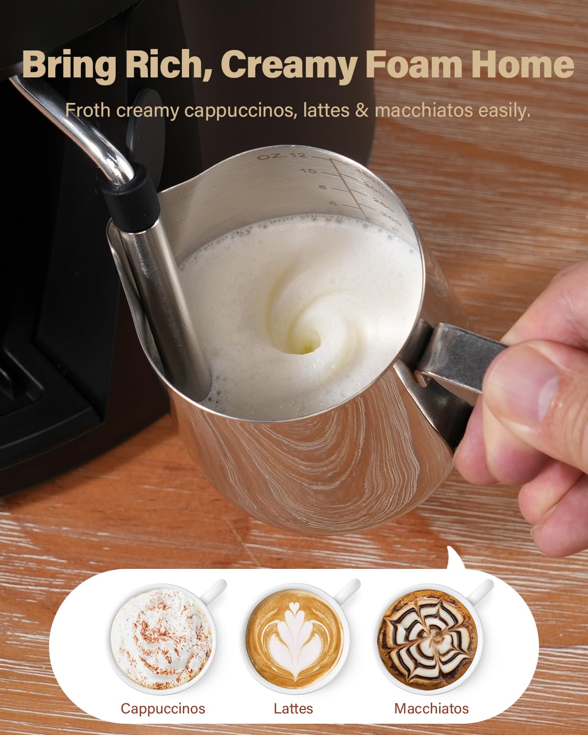 3.5 Bar Espresso Machine with Milk Frother C189039