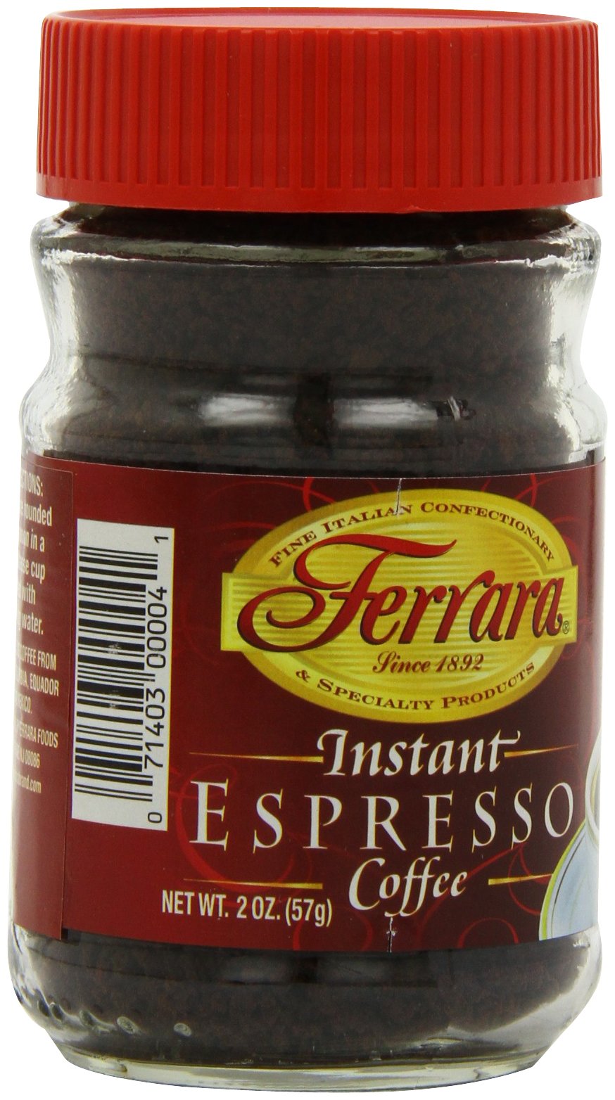 Instant Espresso Coffee 2 oz Glass Jars Pack of 6 J985