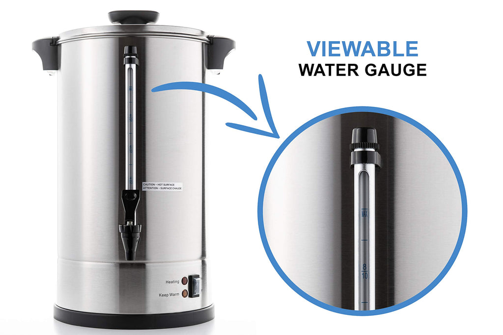 Commercial Grade Stainless Steel Percolate Coffee Maker 100-Cup 16 L K738