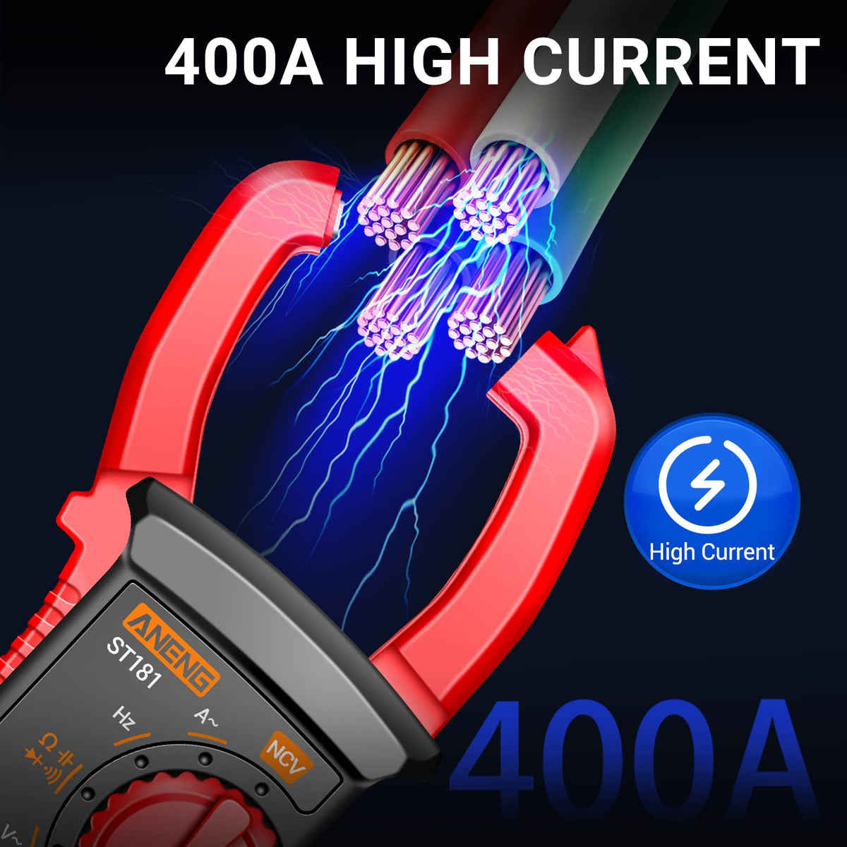 Digital Clamp Meter Multimeter Tester 4000 Count I175