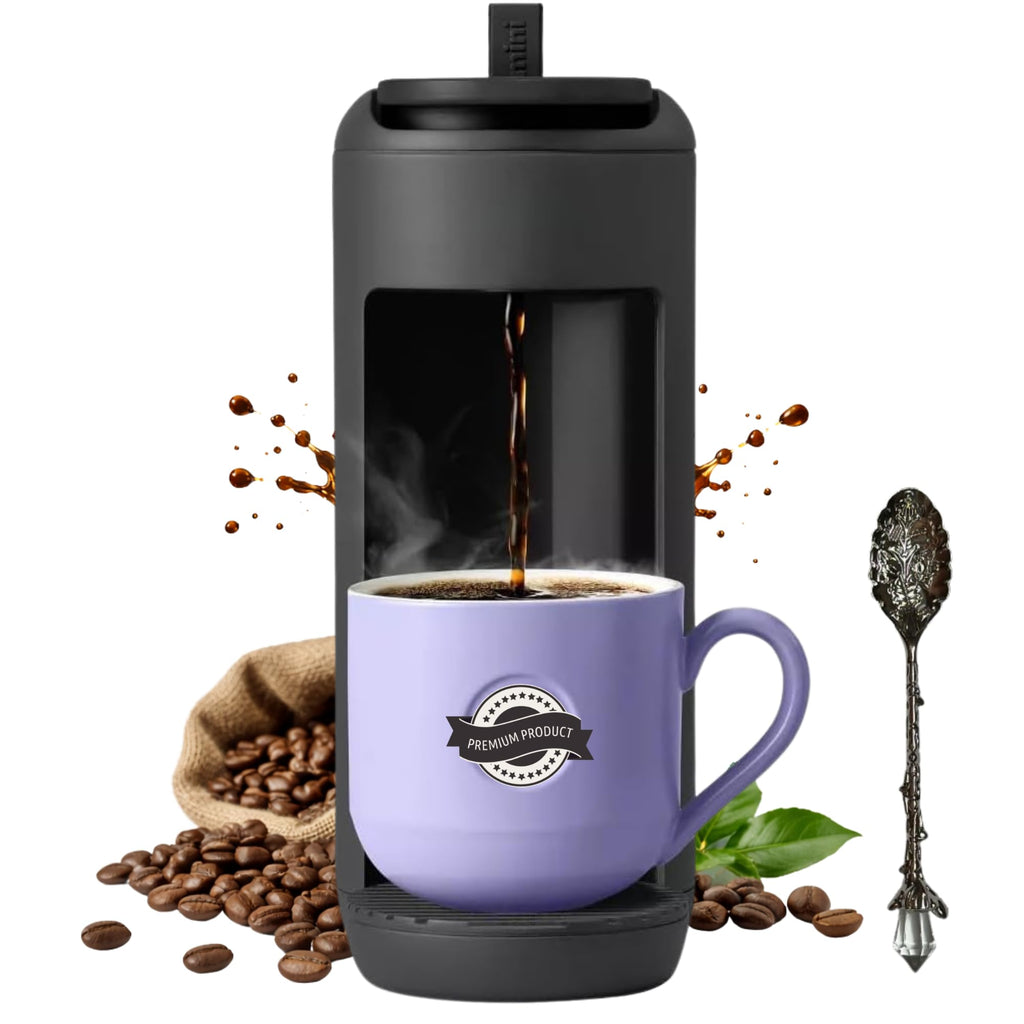 Single Serve K Cup Coffee Maker 12 oz Matte Black Q1438