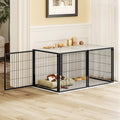 48 Inch Black Metal Dog Crate with Removable Top Cover E811