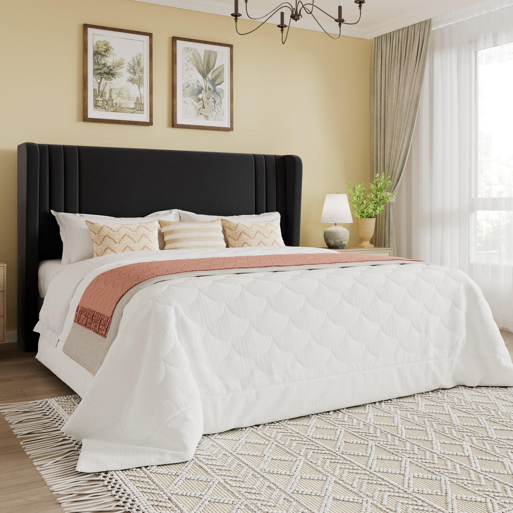 Queen Velvet Upholstered Bed Frame B3371