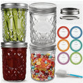 16 oz Wide Mouth Glass Mason Jars with Lids, 4 Pack E301