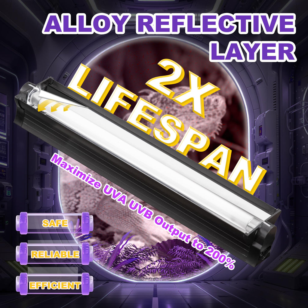 24W T5 HO UVB Reptile Light Fixture with Fluorescent Bulbs P40994